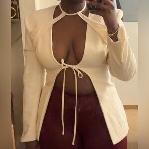 Elegant Cream Women's Top